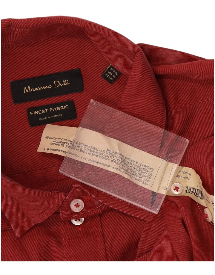 Massimo Dutti Herreskjorte XL Rød Bomuld