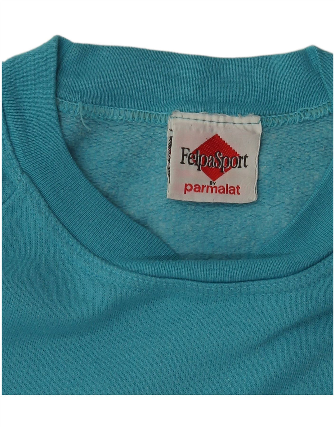 Vintage Dame Grafisk Sweatshirt Jumper UK 14 Medium Blue Bomuld