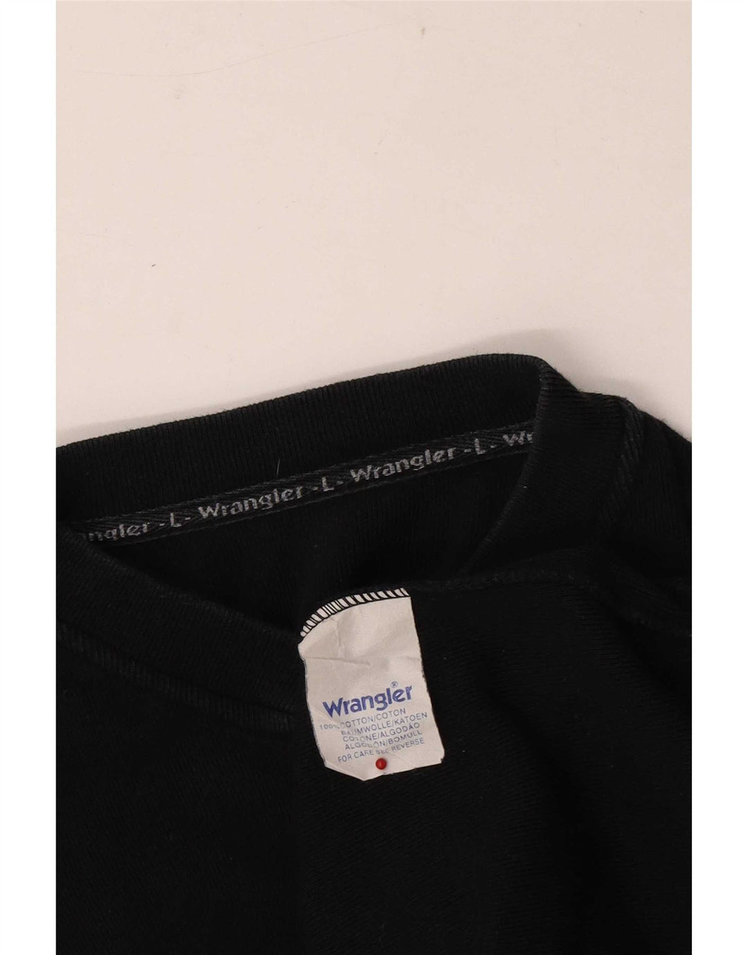 Wrangler Herre Top Langærmet Stor Sort Bomuld