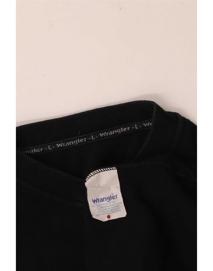 Wrangler Herre Top Langærmet Stor Sort Bomuld