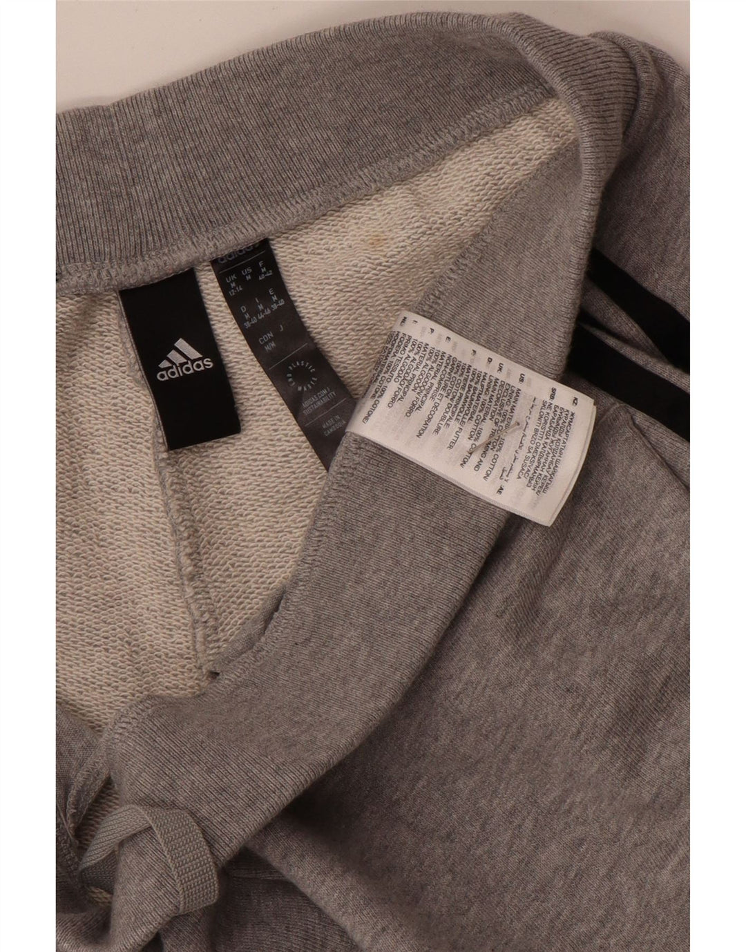 Adidas træningsdragt bukser til kvinder UK 12/14 Medium Grey Floral Bomuld