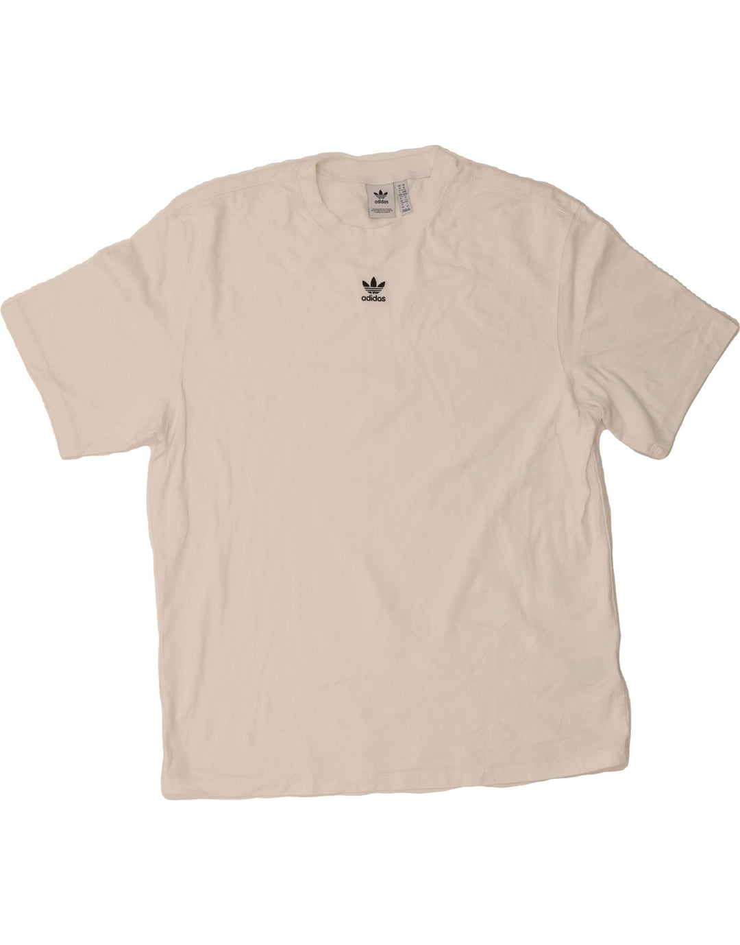 ADIDAS Womens T-Shirt Top UK 14 Medium White Cotton Vintage Adidas and Second-Hand Adidas from Messina Hembry 