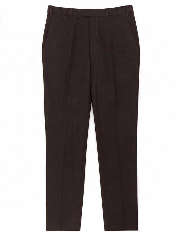 Marks & Spencer Herre Slim Fit Suit Bukser W30 L31 Brun Uld