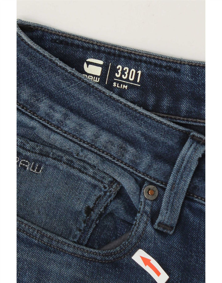 G-Star Raw Herre 3301 Slim Jeans W32 L34 Blå Bomuld