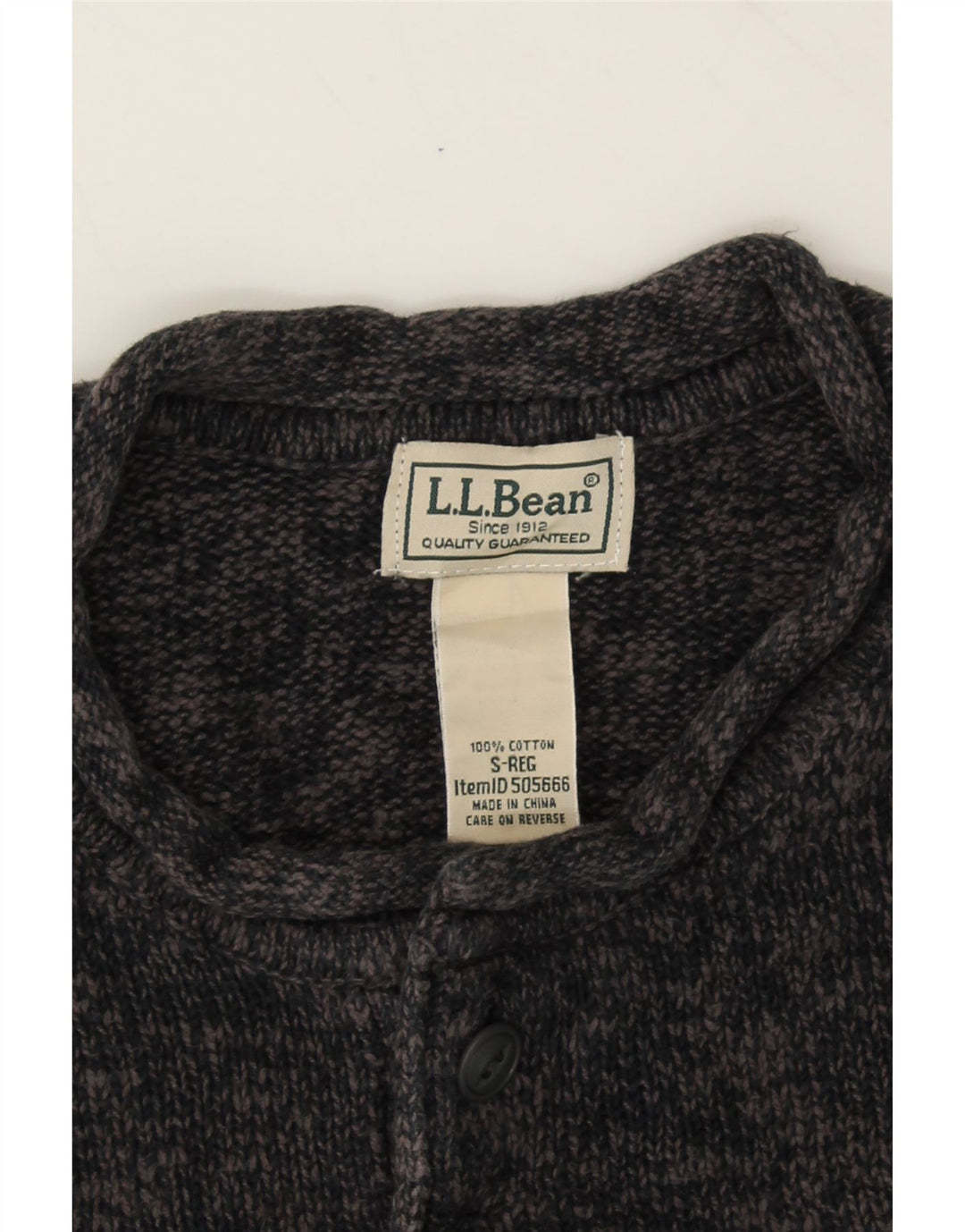L.L.BEAN Womens Crew Neck Jumper Sweater UK 10 Small Grey Flecked Vintage L.L.Bean and Second-Hand L.L.Bean from Messina Hembry 