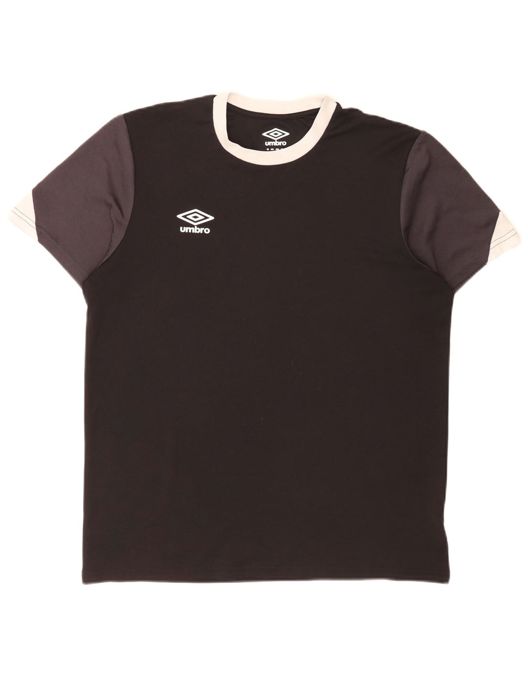 Umbro Herre T-Shirt Top Stor Sort Colourblock Polyester