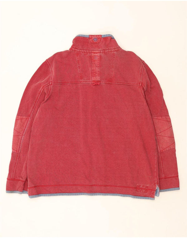 FEDT FACE Herre Airlie Zip Neck Sweatshirt Jumper 2XL Rød Bomuld