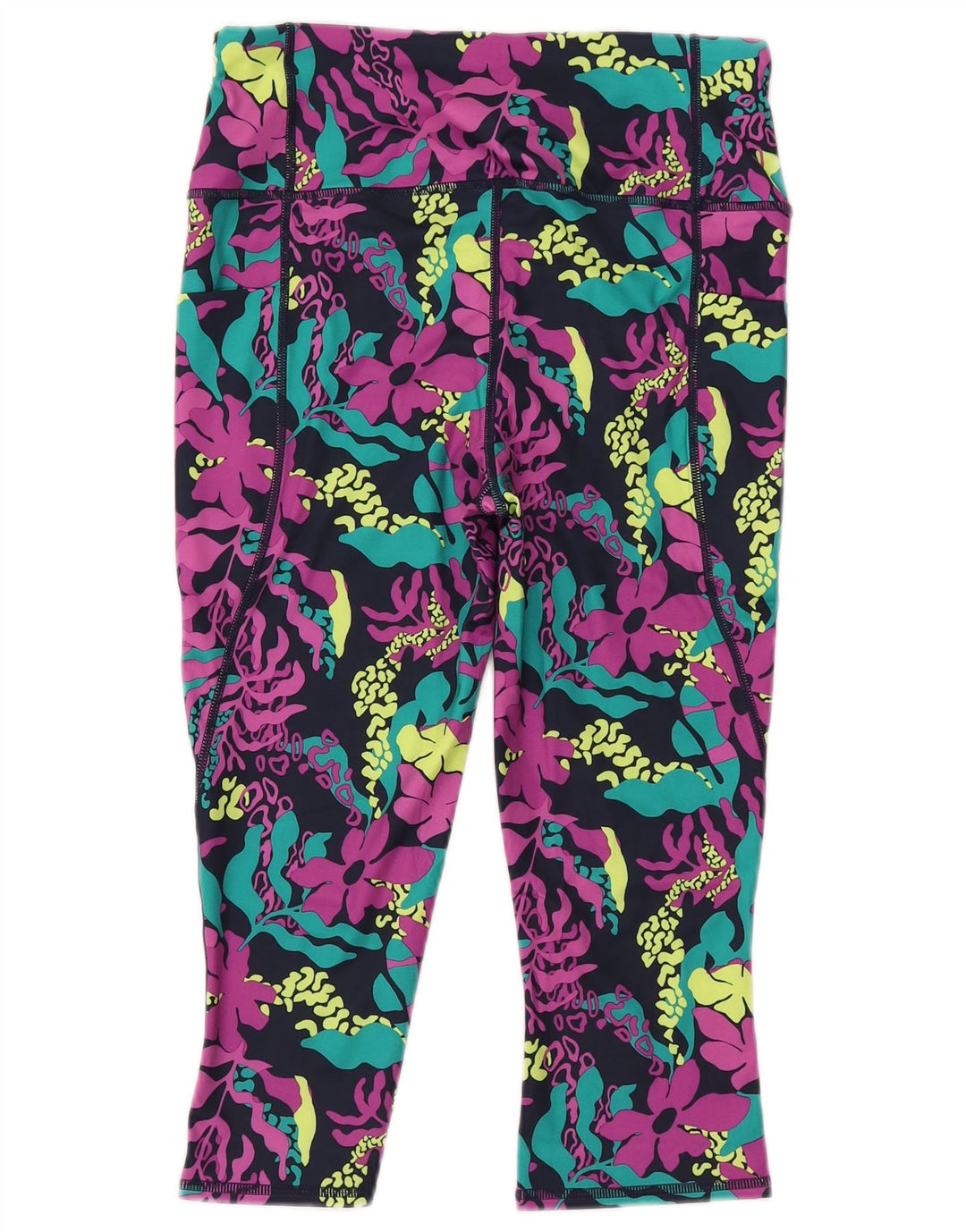 TCM Dame Capri Leggings UK 12 Medium Multicolored Floral Polyester