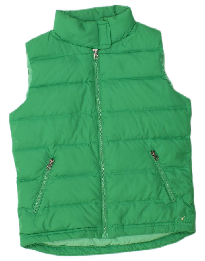 American Eagle Outfitters Womens Polstret Gilet UK 10 Small Green Polyester