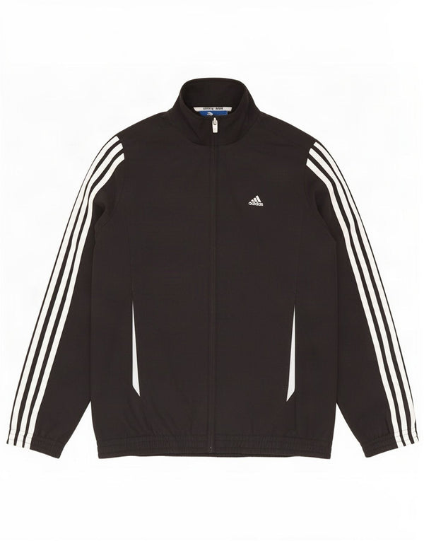Adidas drenge grafisk træningsdragt topjakke 11-12 år sort polyester