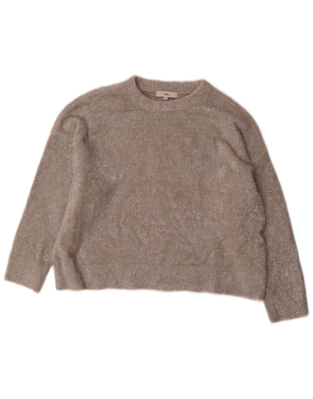 Marks & Spencer dame sweater med rund hals i overstørrelse UK 16 stor grå