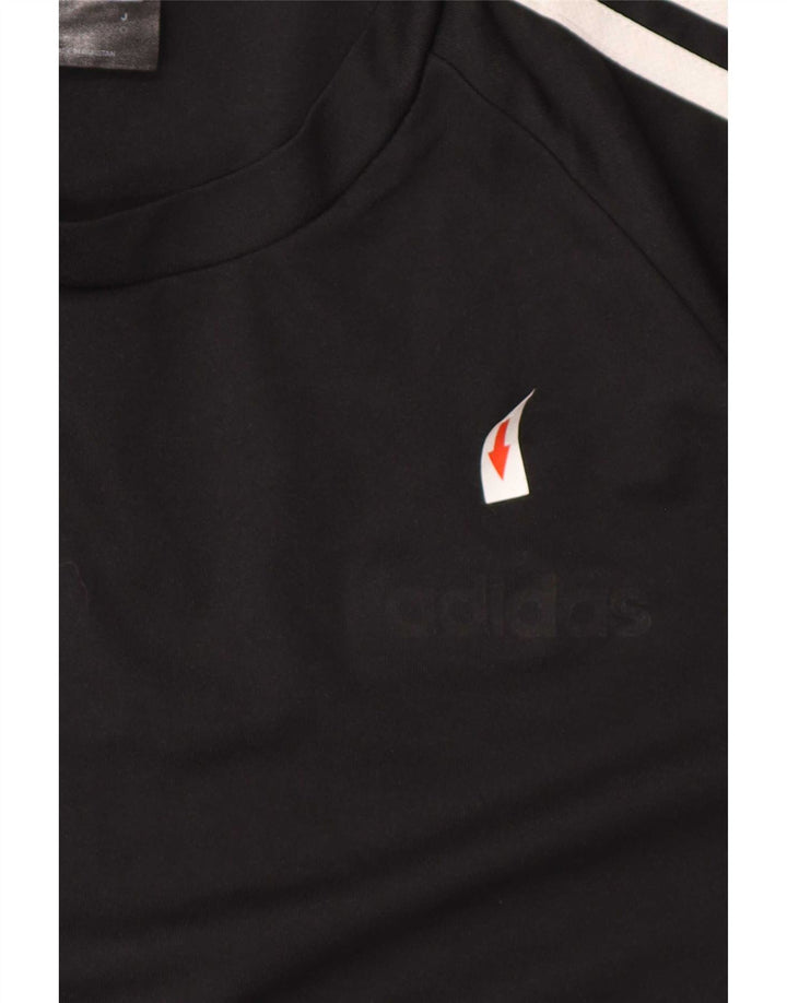 Adidas Herre Climalite T-Shirt Top Medium Sort Polyester Sports