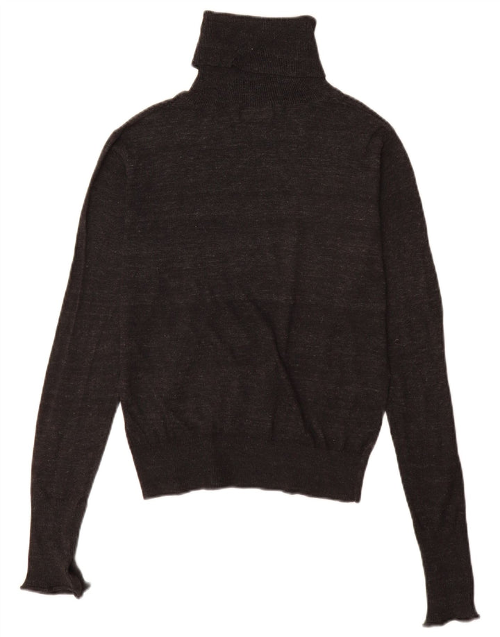 Zara Dame Rullehals Sweater UK 10 Lille Grå