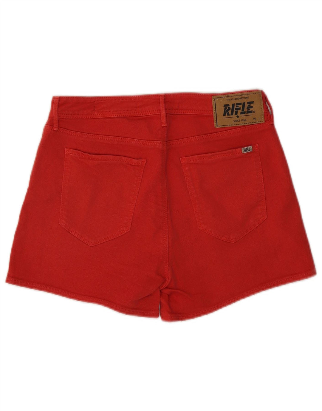 Rifle Dame Denim Shorts W28 Medium Rød Bomuld