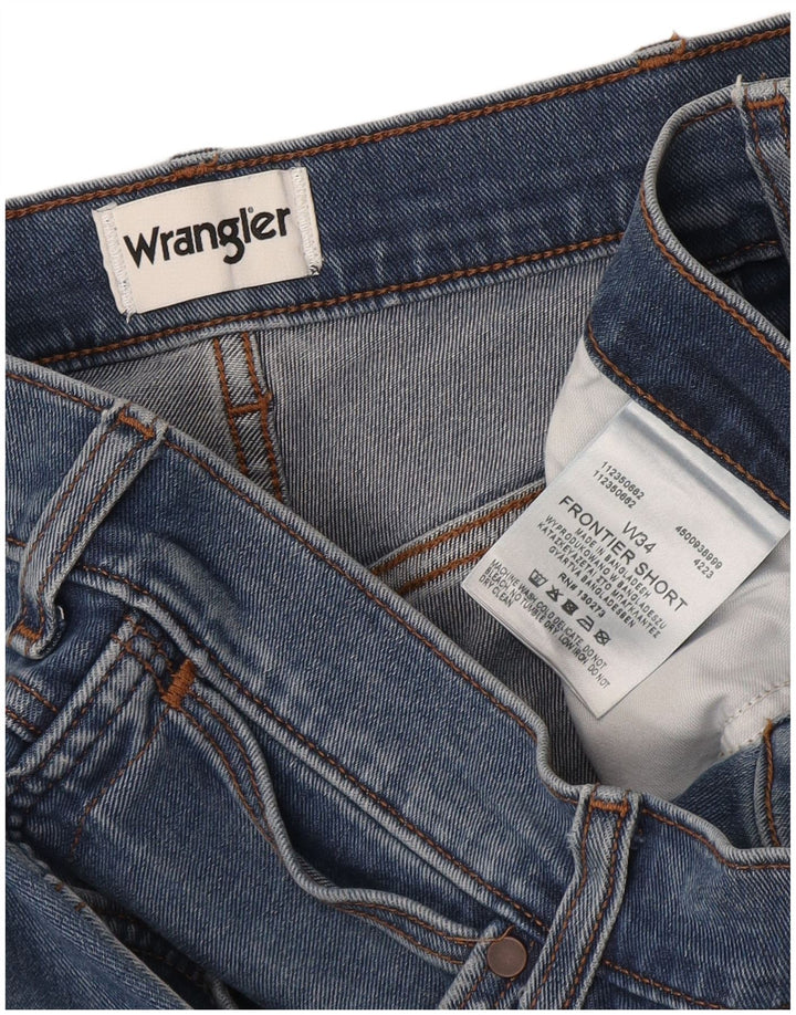 Wrangler Denim Shorts til mænd W34 Large Blue Bomuld