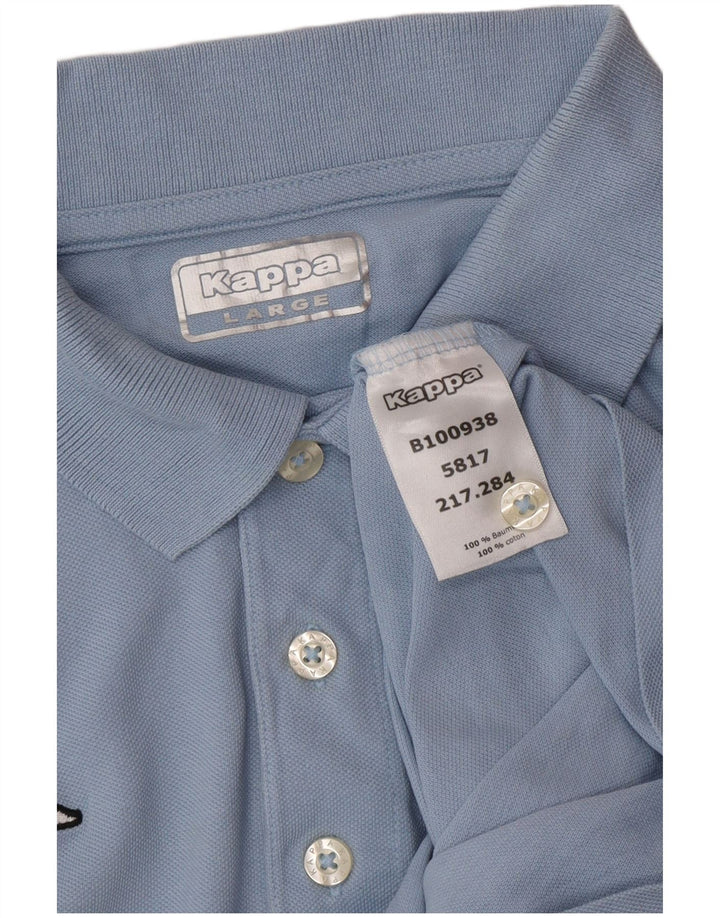 KAPPA Poloskjorte til mænd, stor blå bomuld