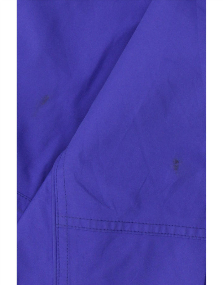 Eddie Bauer Dame Hooded Utility Jacket UK 14 Medium Blue Polyester