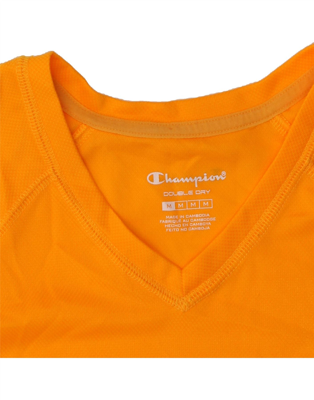 CHAMPION Womens T-Shirt Top UK 12 Medium Yellow Vintage Champion and Second-Hand Champion from Messina Hembry 