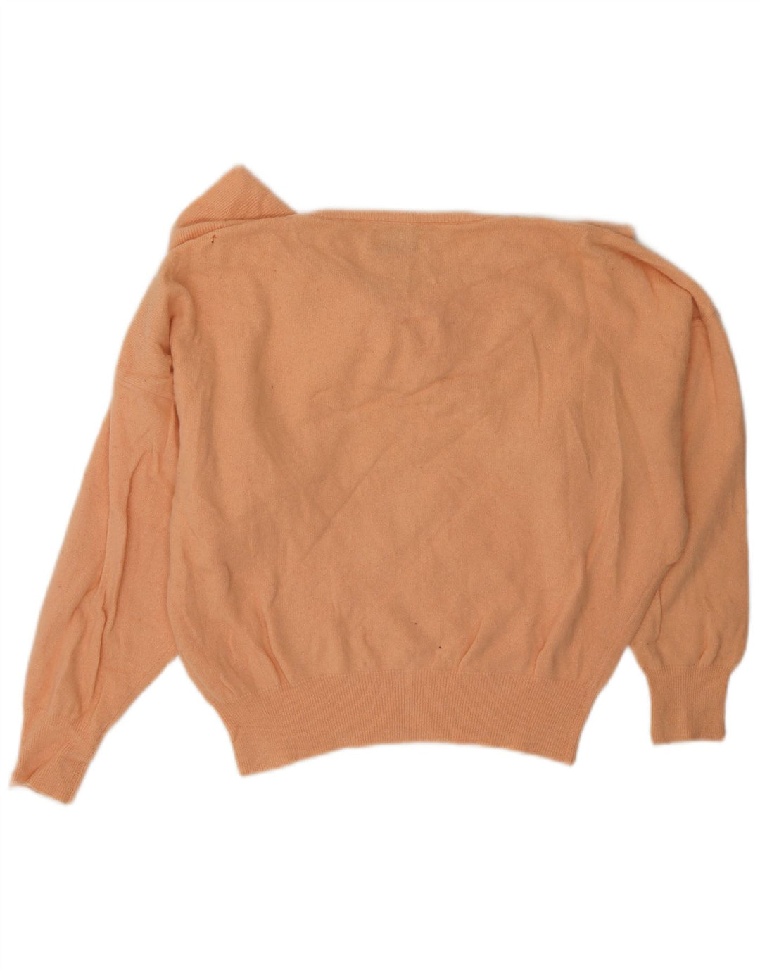 BENETTON Dame Crop Boat Neck Jumper Sweater UK 12 Medium Pink