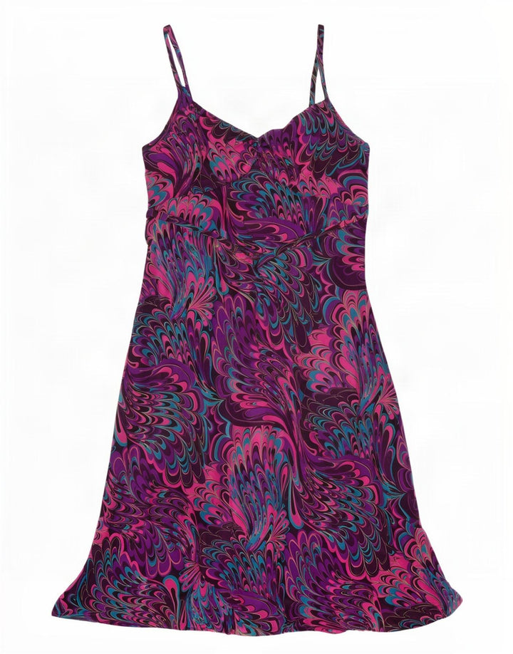 Joanna Hope Kvinders Abstrakt Mønster Slip Dress UK 16 Stor Flerfarvet