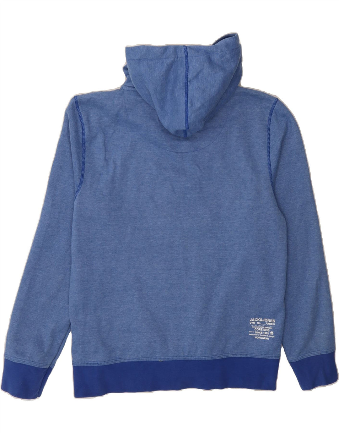 JACK & JONES Mens Hoodie Jumper Large Blue Polyester Vintage Jack & Jones and Second-Hand Jack & Jones from Messina Hembry 