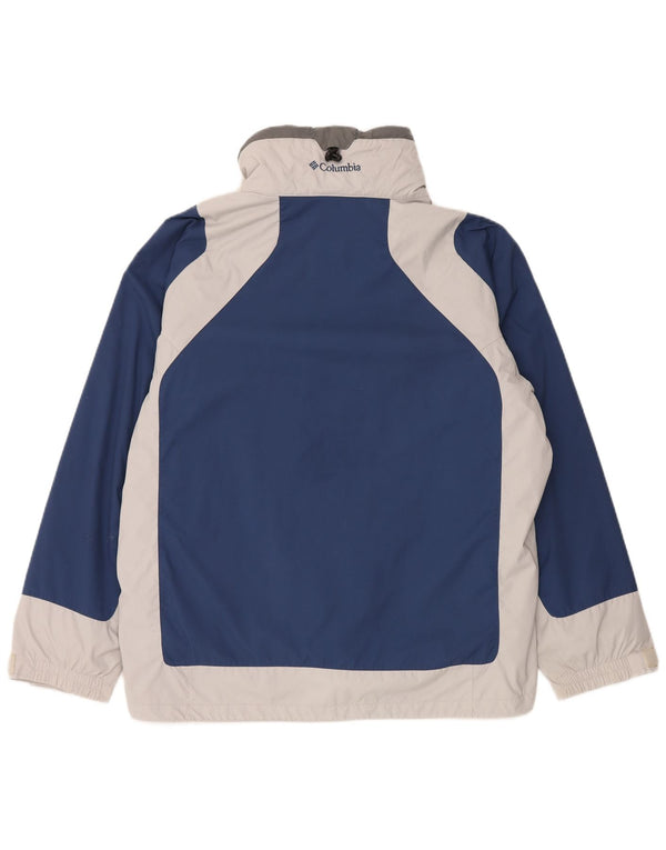 Columbia Mens Interchange Windbreaker Jacket UK 38 Medium Blue Colourblock