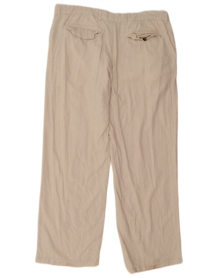 Marks & Spencer Herre Lige Regular Chino Bukser W38 L31 Off White
