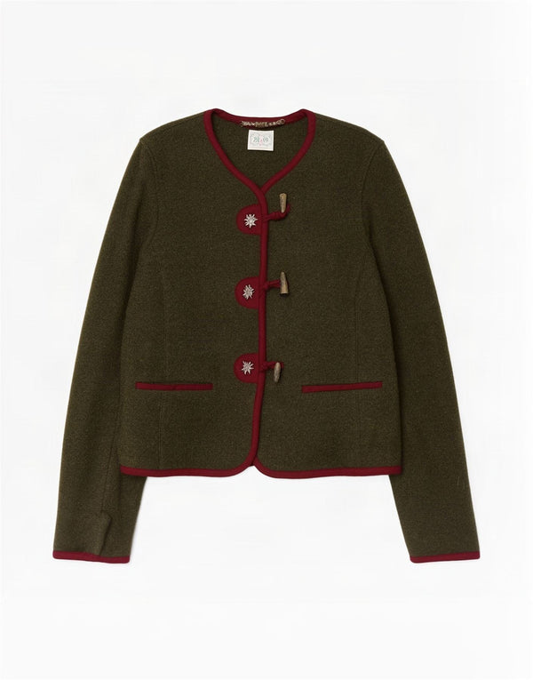 M & G Dame 3-knaps blazerjakke UK 16 Stor Khaki Wool