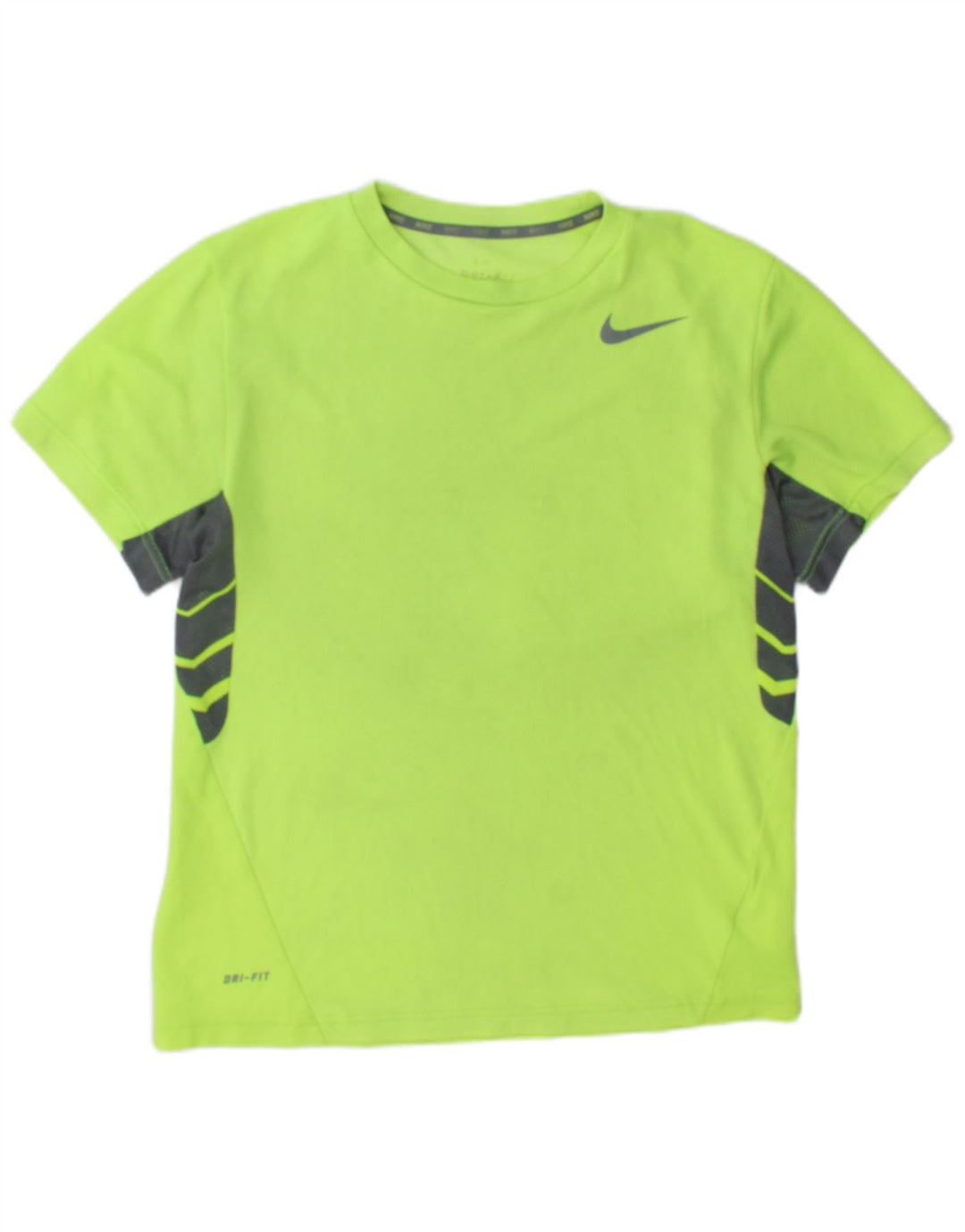 Nike Herre Dri Fit T-shirt Top Medium Grøn Colourblock Polyester