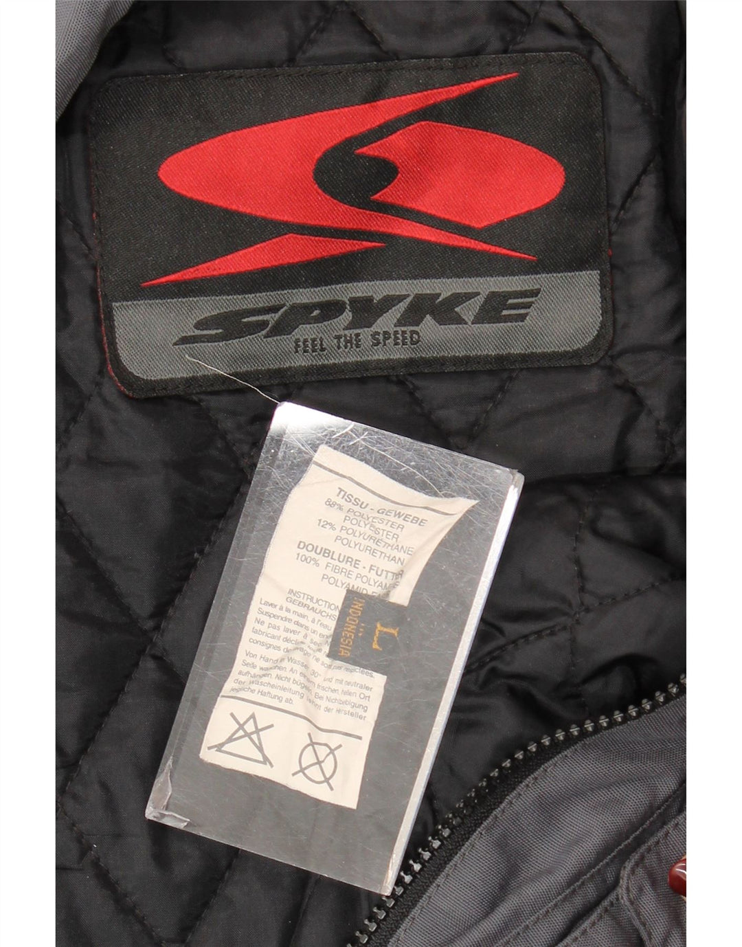 Spyke Herre Racer Jacket UK 40 Stor Grå Polyester