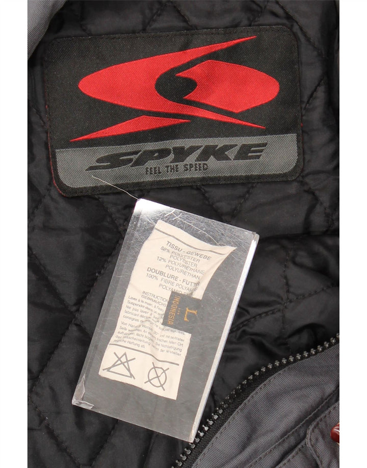 Spyke Herre Racer Jacket UK 40 Stor Grå Polyester
