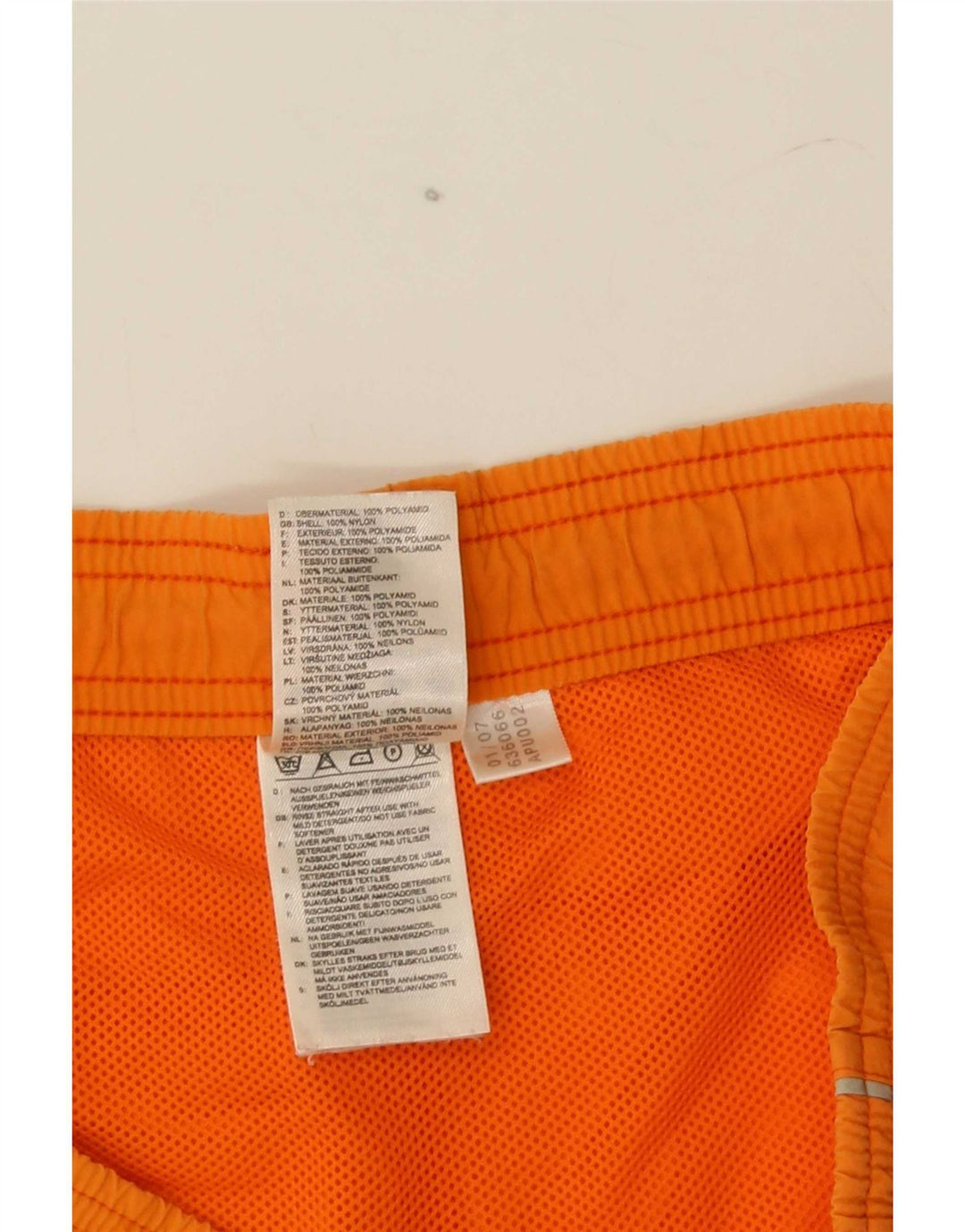 Adidas Badeshorts til mænd store orange nylon
