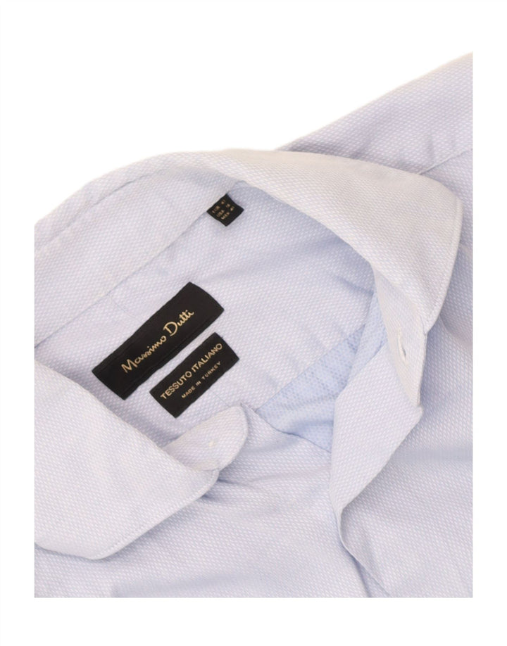 Massimo Dutti Herreskjorte str. 41 Medium Blue Argyle/Diamond