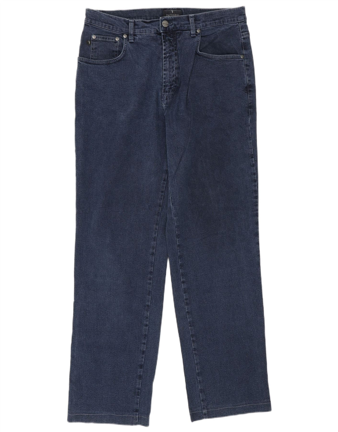Trussardi Straight Jeans til mænd W34 L30 Marineblå bomuld