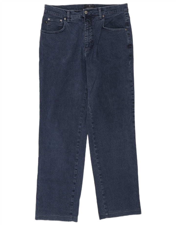 Trussardi Straight Jeans til mænd W34 L30 Marineblå bomuld