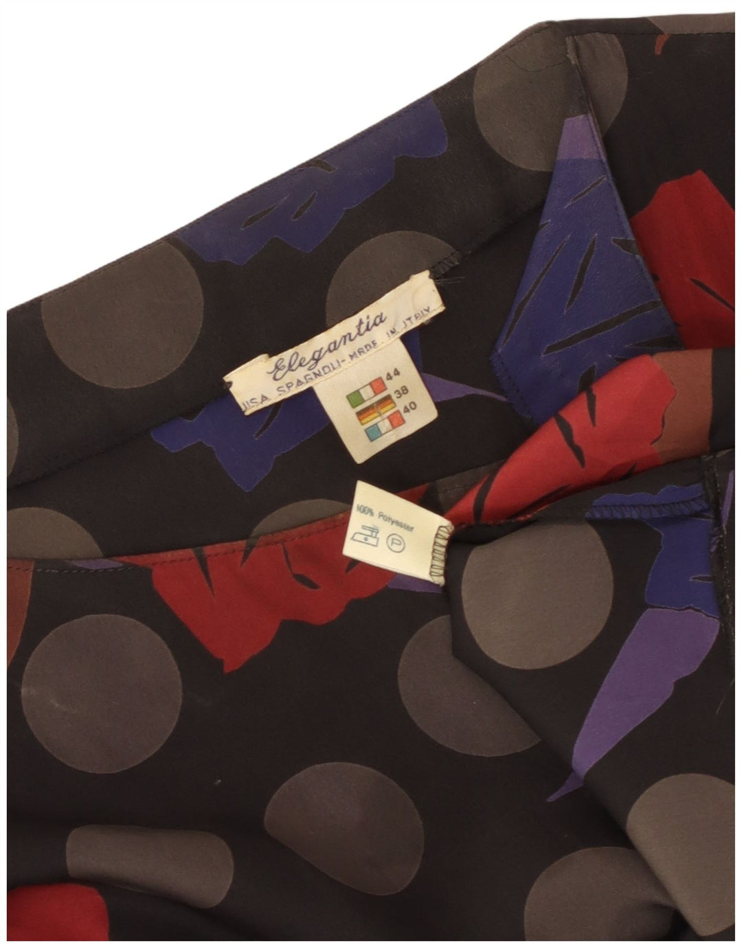 Vintage kvinders langærmet teltkjole IT 44 Medium Multicolored Floral