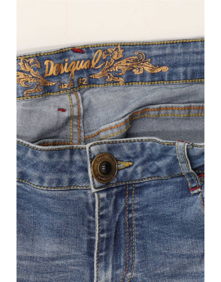 Desigual Womens Distressed Joggers Slim Jeans W32 L31 Blå