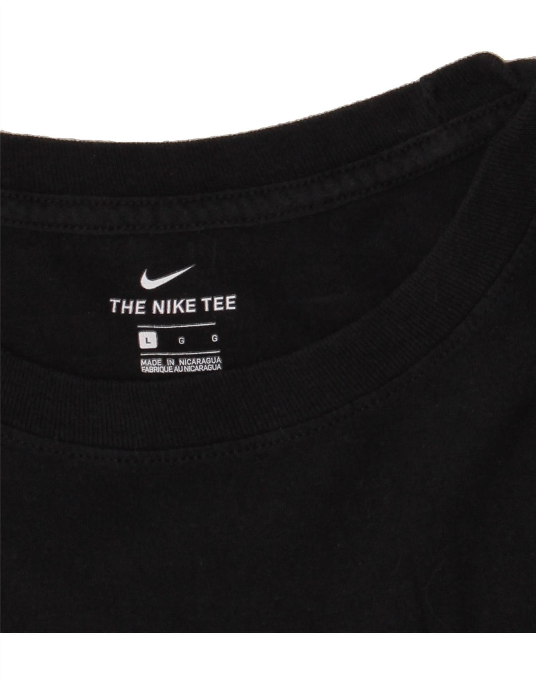 NIKE Womens Graphic Top Long Sleeve UK 16 Large Black Vintage Nike and Second-Hand Nike from Messina Hembry 
