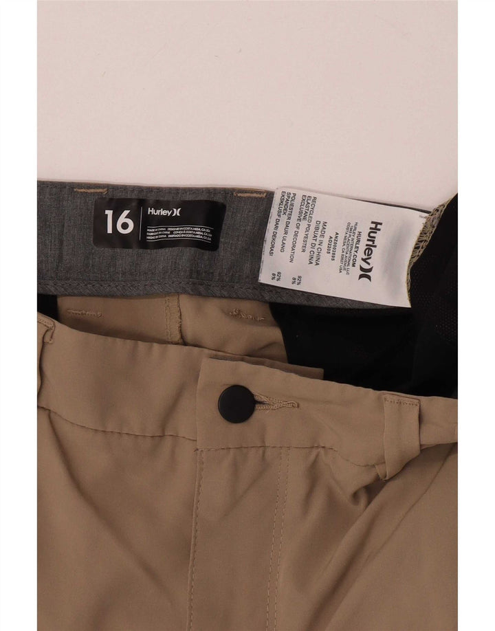 Hurley Boys Chino Shorts 15-16 år W33 Khaki Polyester