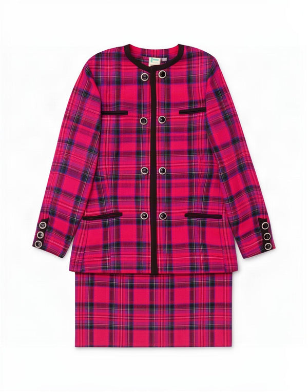 Frankenwalder Dame 2-delt nederdel Sæt EU 38 Medium W26 Pink Check