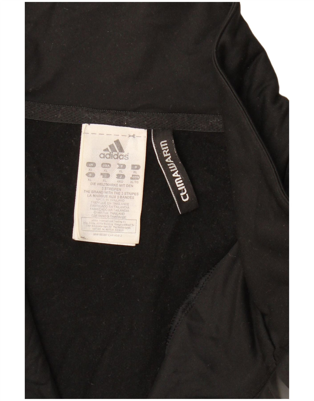 ADIDAS Herre Climawarm Sweatshirt med lynlås XL sort polyester