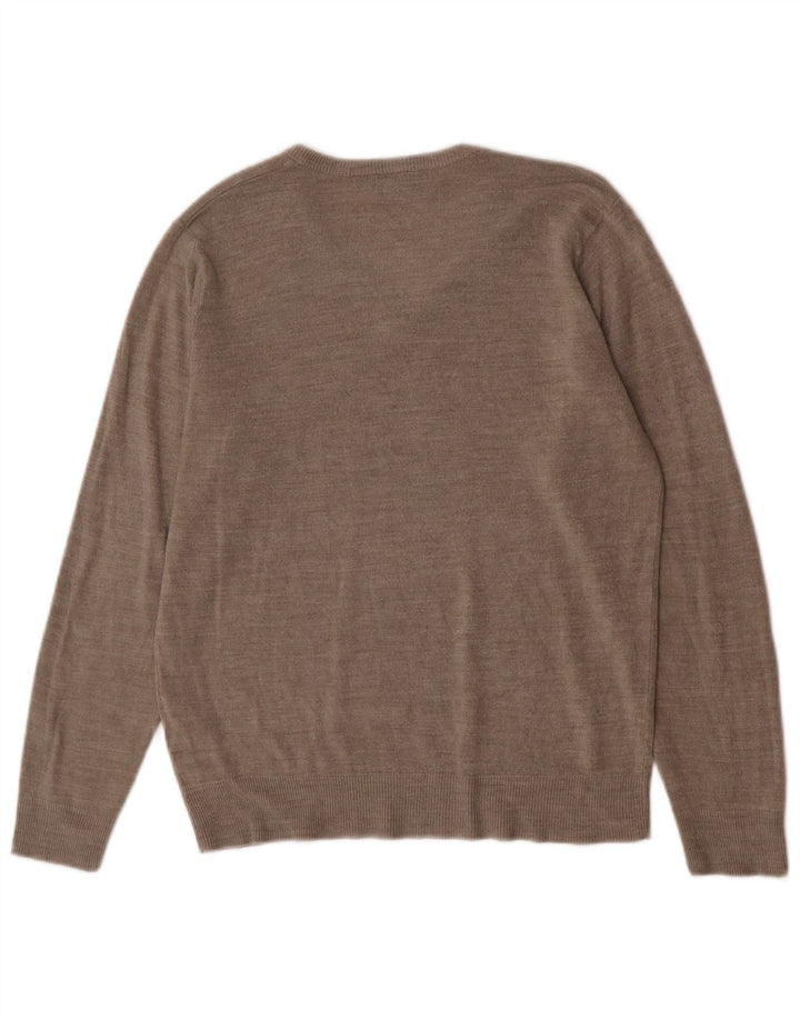 Marks & Spencer Herre Regular Fit V-hals sweater Medium Beige Flecked