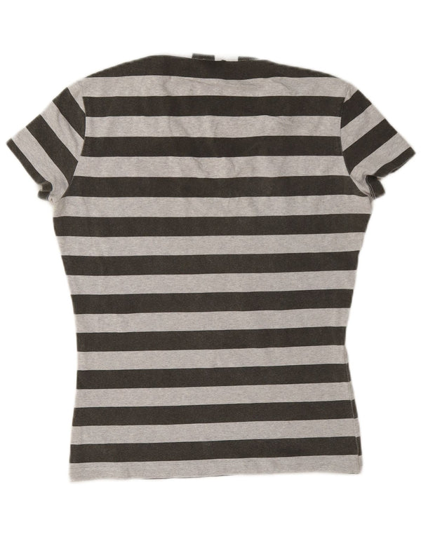 Calvin Klein Jeans T-Shirt Top UK 18 XL Grå Stribet