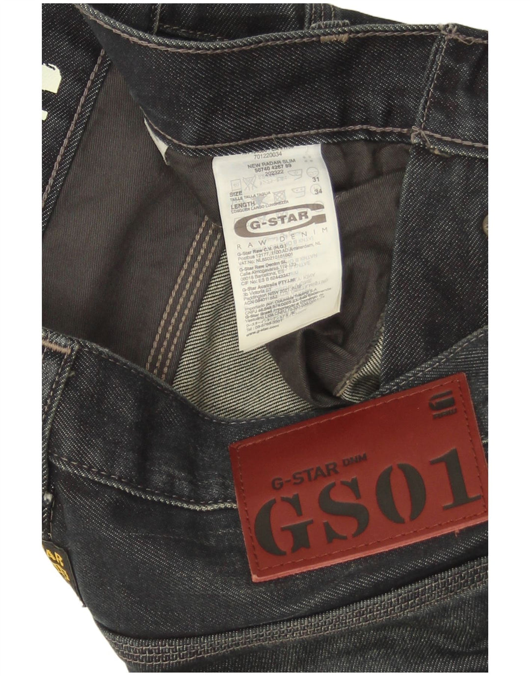 G-Star Slim Jeans til mænd W31 L34 Marineblå bomuld