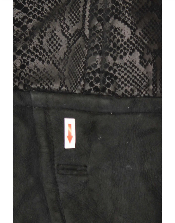 Conbipel Dame Oversized Ruskindsjakke IT 40 Small Black Animal Print