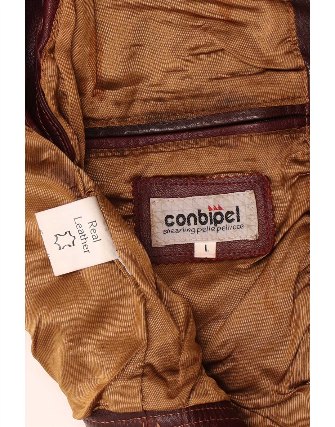 Conbipel Herre Læder Gilet UK 40 Large Burgundy