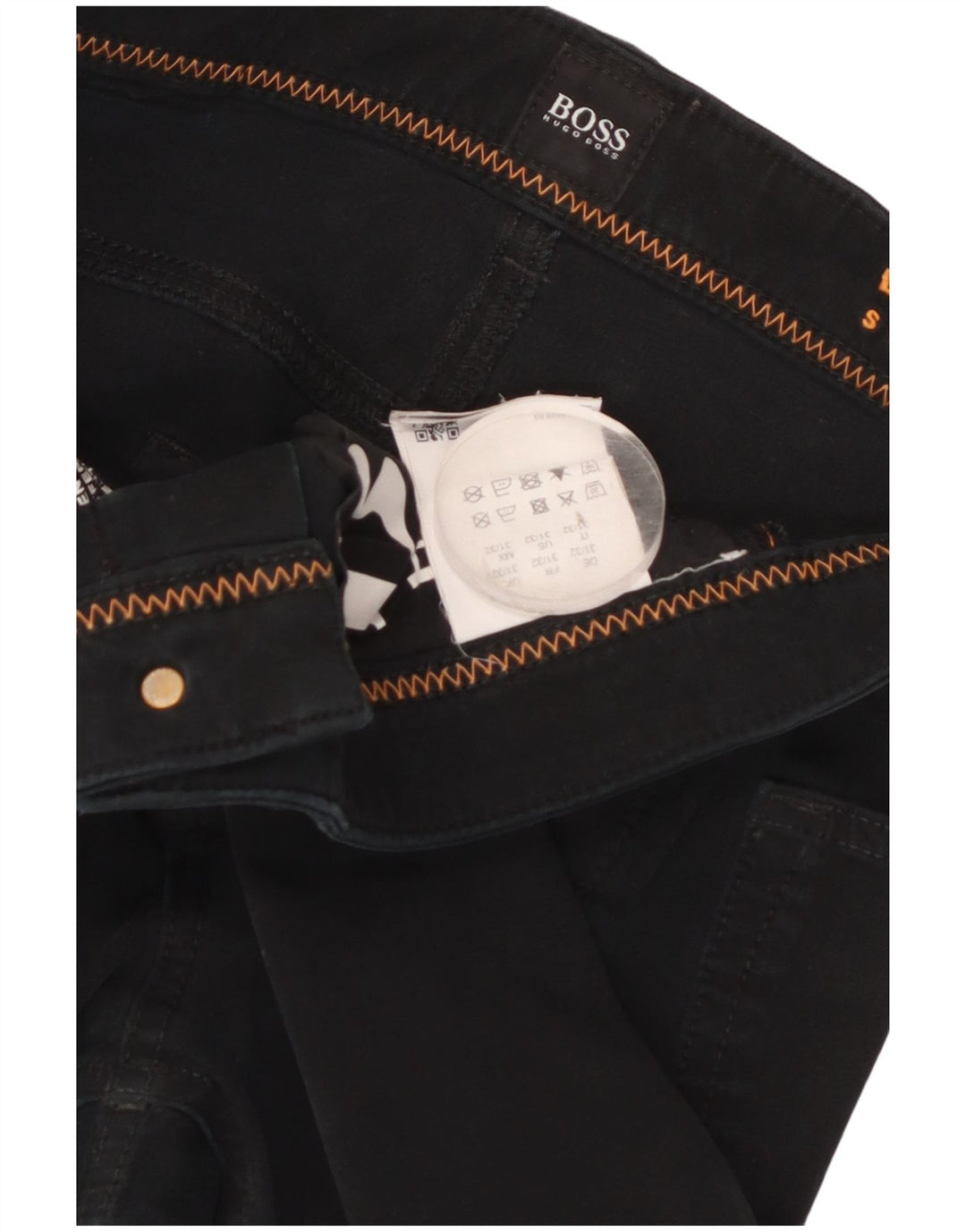 Hugo Boss Straight Jeans til mænd W31 L32 Sort bomuld