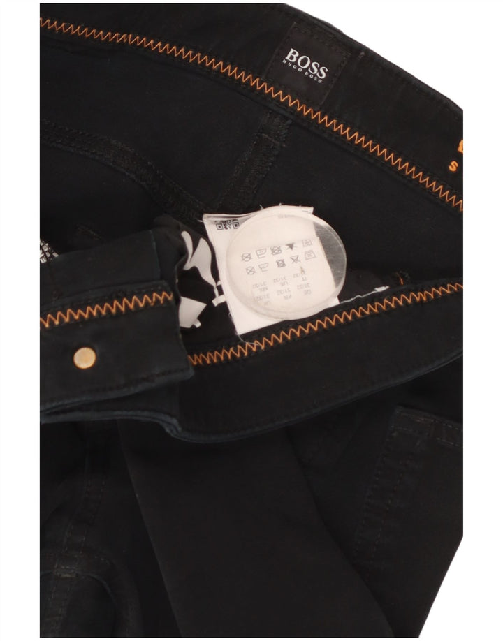 Hugo Boss Straight Jeans til mænd W31 L32 Sort bomuld