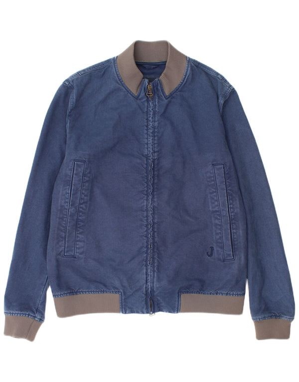 Jeckerson Mens Denim Jacket UK 40 Large Navy Blue Cotton