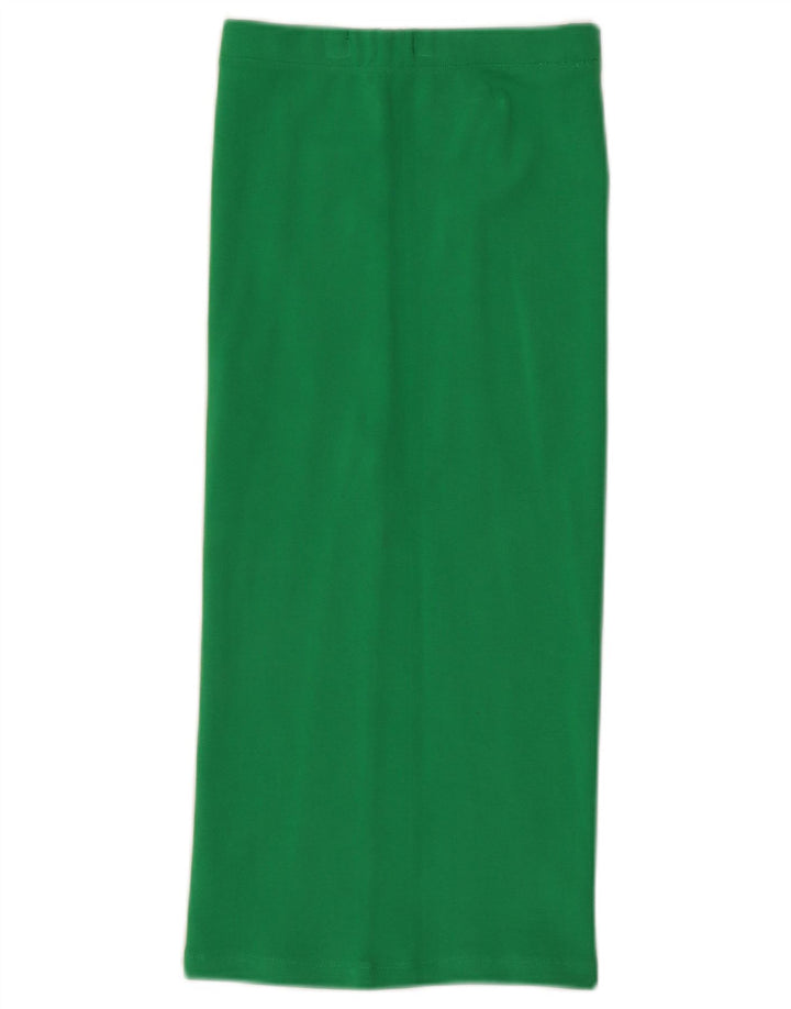Zara Dame Midi Nederdel Medium W28 Grøn Bomuld
